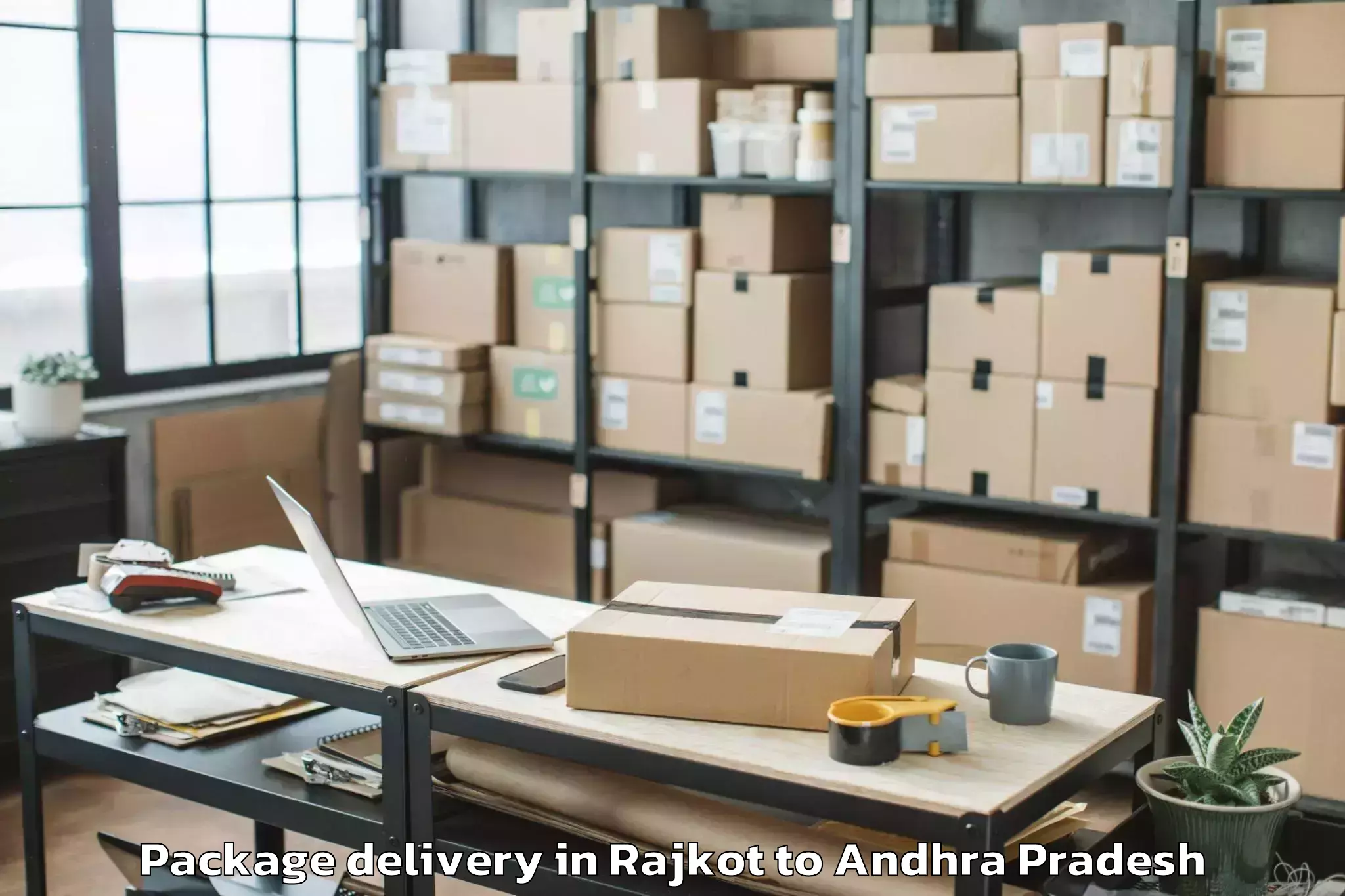 Quality Rajkot to Macherla Package Delivery